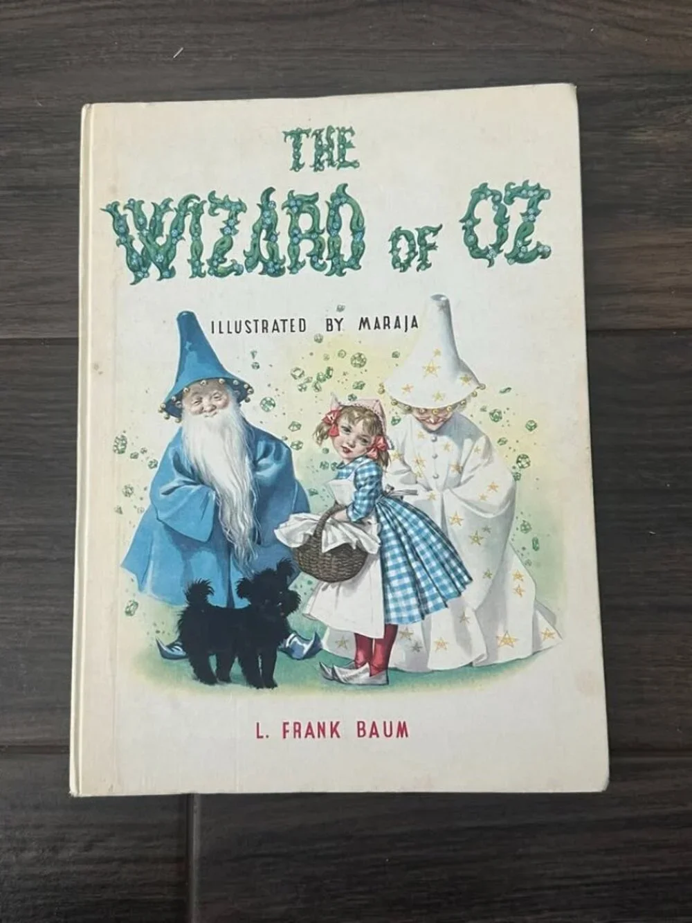 Vintage The Wizard of Oz Hardcover Book – Illustrated by Maraja